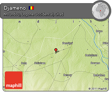 Physical Map of Djameno