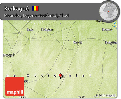 Physical Map of Keïkagué