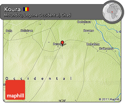 Physical Map of Koura