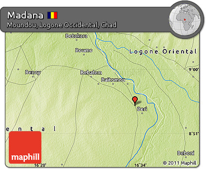 Physical Map of Madana