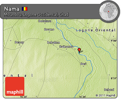 Physical Map of Nama