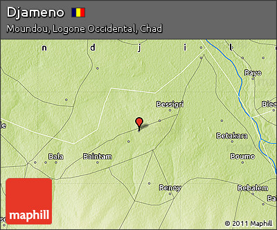 Physical Map of Djameno