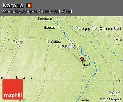 Physical Map of Karoua