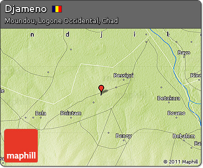 Physical Map of Djameno