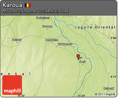 Physical Map of Karoua
