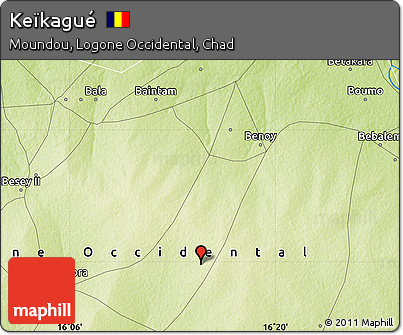 Physical Map of Keïkagué