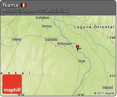 Physical Map of Nama
