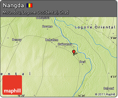 Physical Map of Nangda