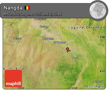 Satellite Map of Nangda