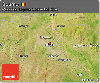 Satellite Map of Boumo