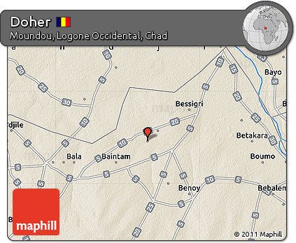 Shaded Relief Map of Doher