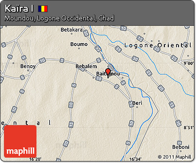 Shaded Relief Map of Kaïra I