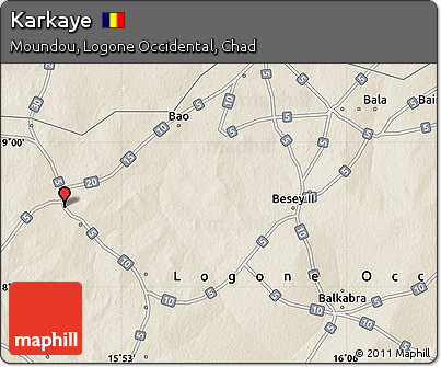 Shaded Relief Map of Karkaye