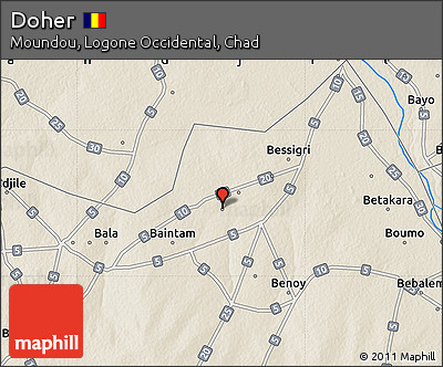 Shaded Relief Map of Doher