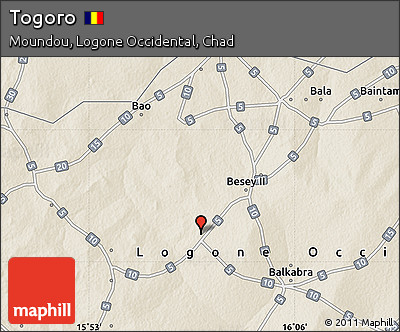 Shaded Relief Map of Togoro