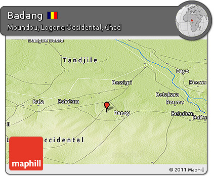 Physical Panoramic Map of Badang