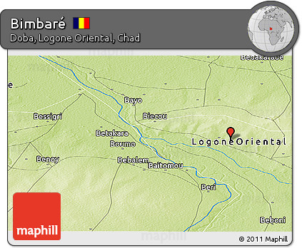Physical Panoramic Map of Bimbaré