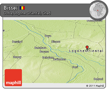 Physical Panoramic Map of Bisseï