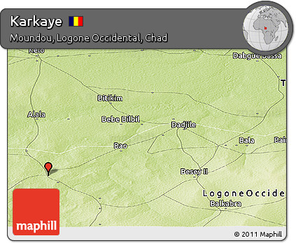 Physical Panoramic Map of Karkaye