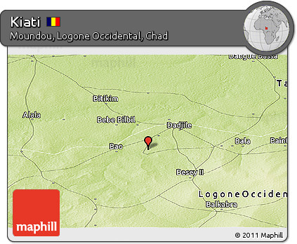 Physical Panoramic Map of Kiati
