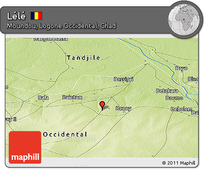 Physical Panoramic Map of Lélé