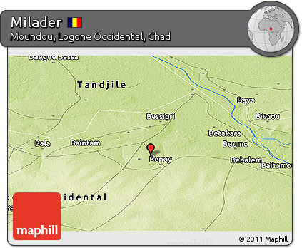 Physical Panoramic Map of Milader