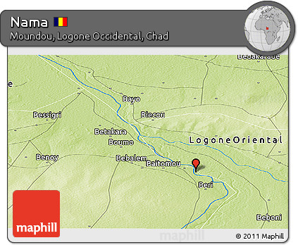 Physical Panoramic Map of Nama