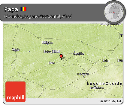 Physical Panoramic Map of Papa