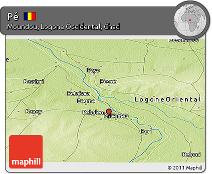 Physical Panoramic Map of Pé