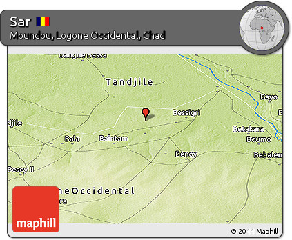 Physical Panoramic Map of Sar