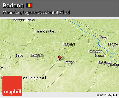 Physical Panoramic Map of Badang