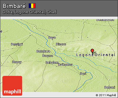 Physical Panoramic Map of Bimbaré