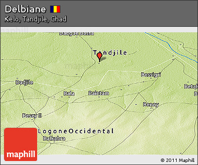 Physical Panoramic Map of Delbiane