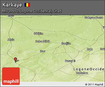 Physical Panoramic Map of Karkaye