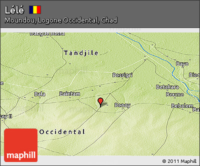 Physical Panoramic Map of Lélé
