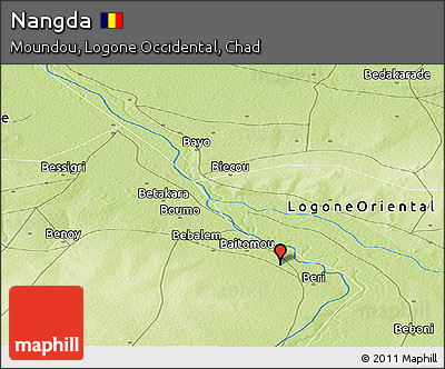 Physical Panoramic Map of Nangda