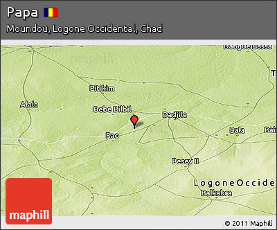 Physical Panoramic Map of Papa