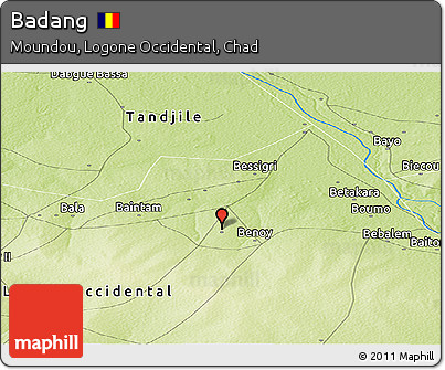 Physical Panoramic Map of Badang