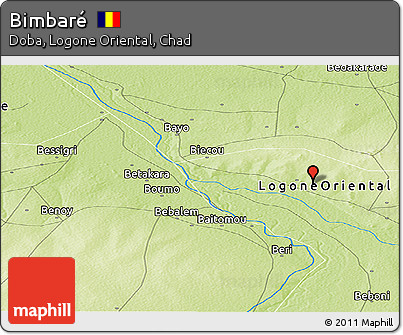 Physical Panoramic Map of Bimbaré