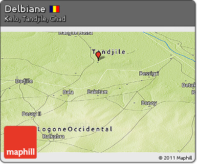 Physical Panoramic Map of Delbiane