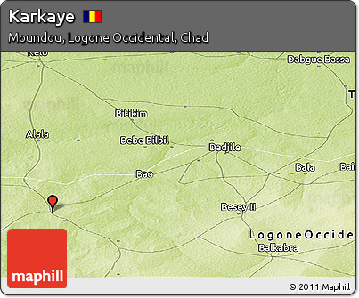Physical Panoramic Map of Karkaye