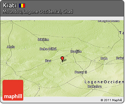 Physical Panoramic Map of Kiati