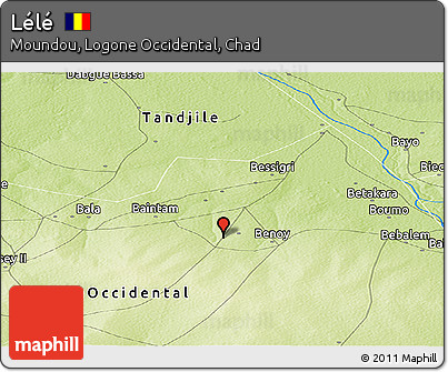 Physical Panoramic Map of Lélé
