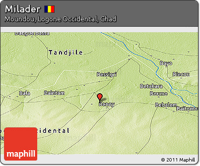 Physical Panoramic Map of Milader