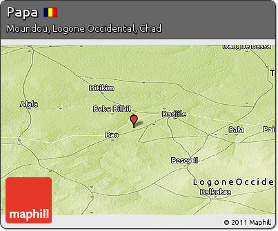 Physical Panoramic Map of Papa