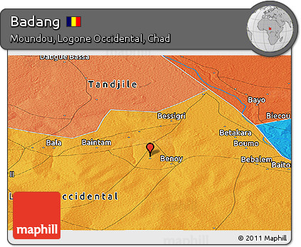 Political Panoramic Map of Badang