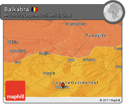 Political Panoramic Map of Balkabra