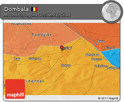 Political Panoramic Map of Dombala