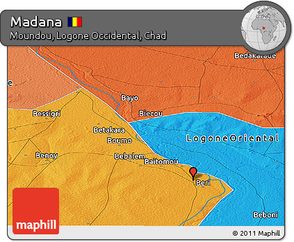 Political Panoramic Map of Madana