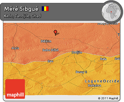 Political Panoramic Map of Méré Sibgué
